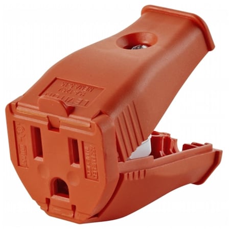 Ezgeneration 2 Pole 3 Wire Orange Grounding Cord Outlet EZ336386